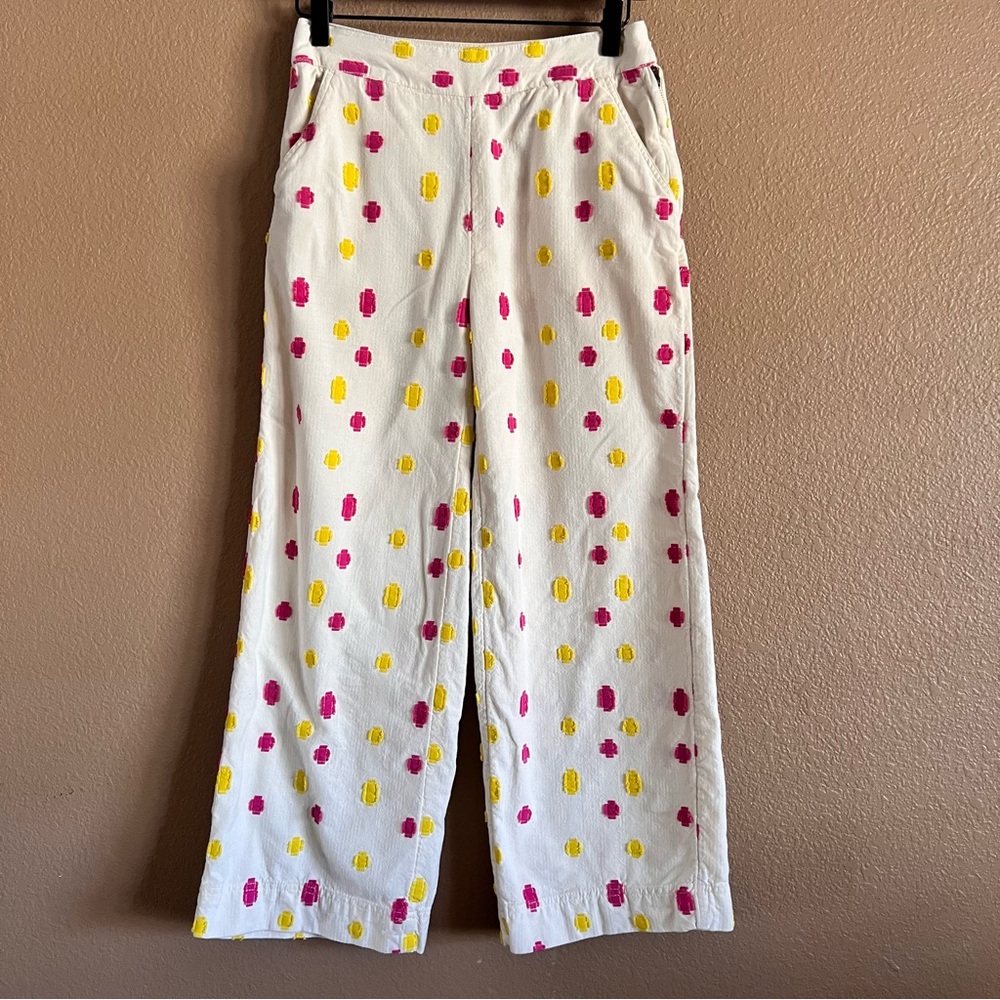 Anthropologie Cropped Clip Dot Trousers Size 0